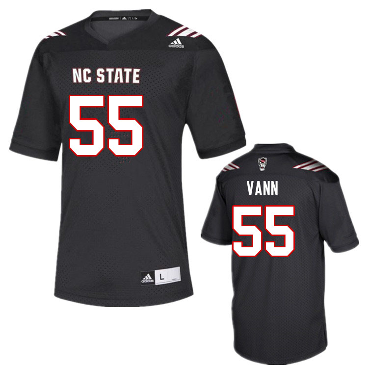 Men #55 Rylan Vann NC State Wolfpack College Football Jerseys Sale-Black